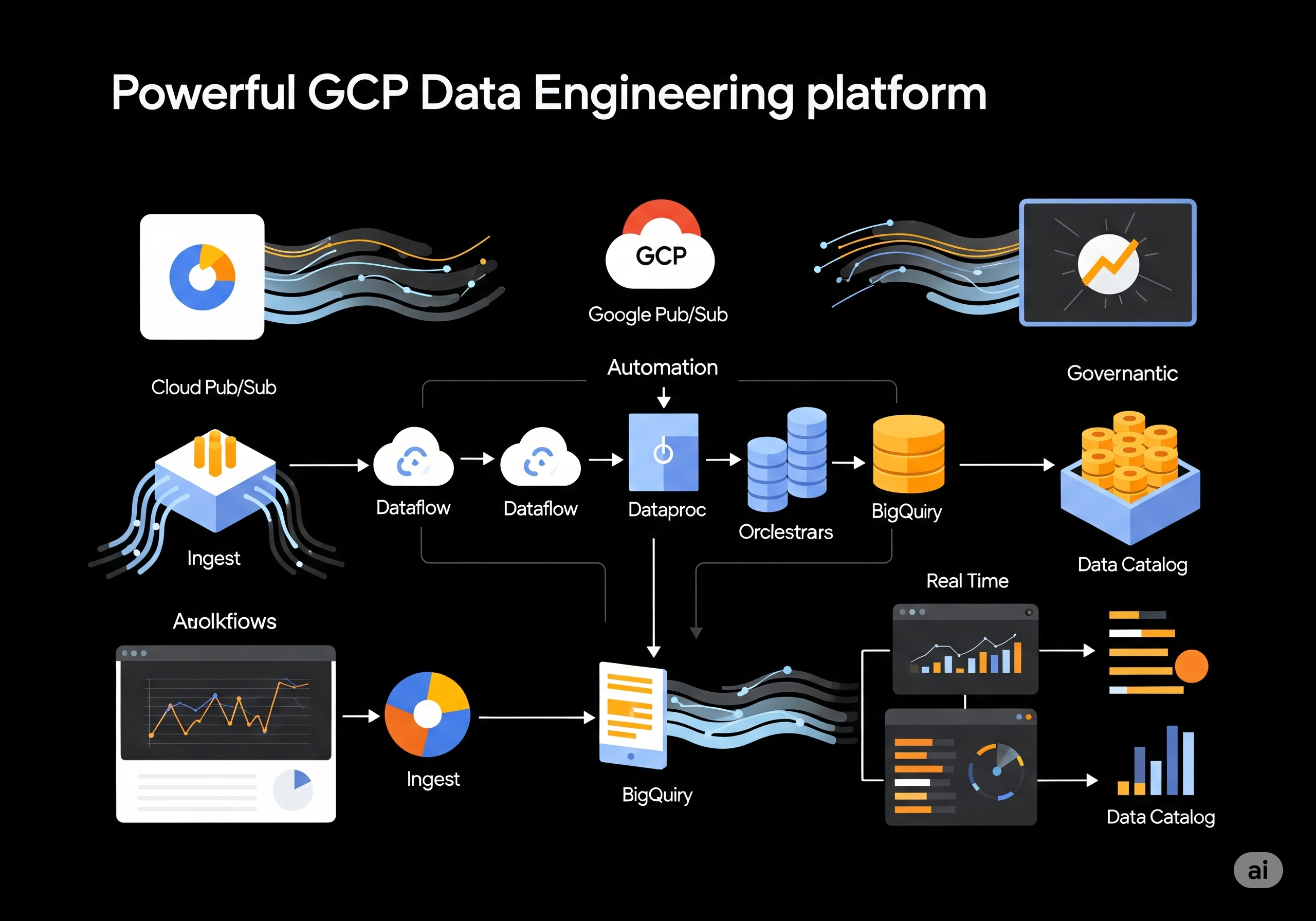 GCP Data Engineering Illustration